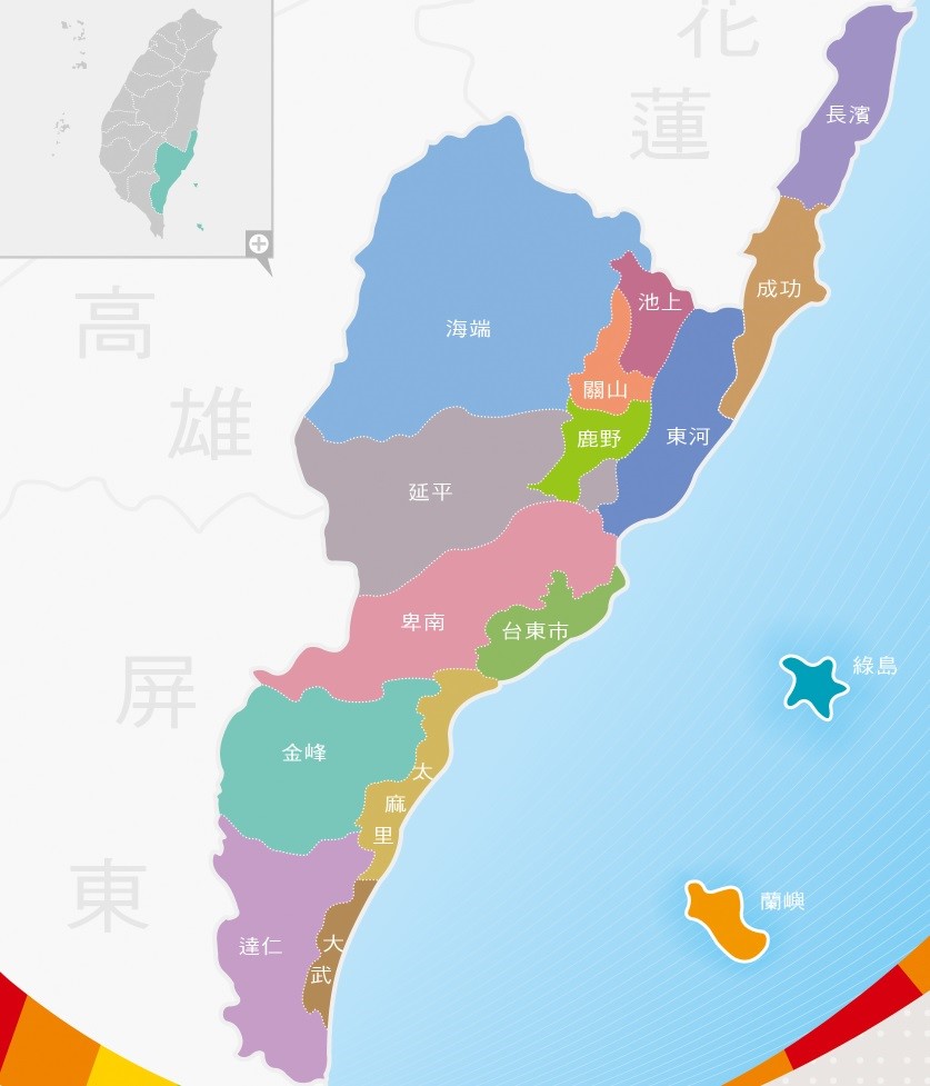 臺東縣地理位置圖