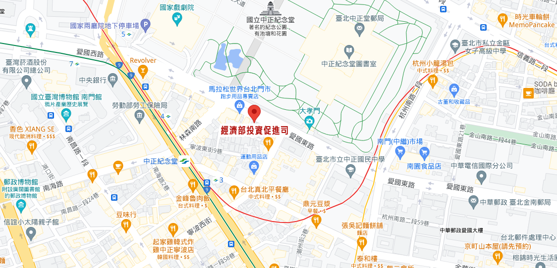 投資臺灣入口網 Invest Taiwan_關於我們_經濟部投資促進司_交通地圖
